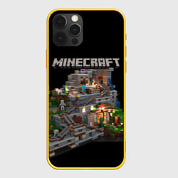 Чехол для iPhone 12 Pro MINECRAFT, цвет: 3D-желтый