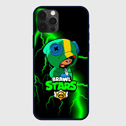 Чехол для iPhone 12 Pro Brawl Stars LEON, цвет: 3D-черный