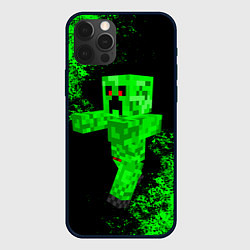 Чехол для iPhone 12 Pro MINECRAFT, цвет: 3D-черный