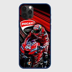 Чехол для iPhone 12 Pro Andrea Dovizioso, цвет: 3D-тёмно-синий