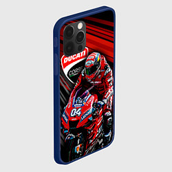 Чехол для iPhone 12 Pro Andrea Dovizioso, цвет: 3D-тёмно-синий — фото 2