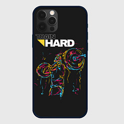 Чехол для iPhone 12 Pro Train hard, цвет: 3D-черный