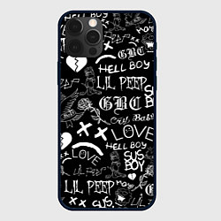 Чехол для iPhone 12 Pro LIL PEEP LOGOBOMBING, цвет: 3D-черный