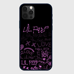 Чехол для iPhone 12 Pro LIL PEEP, цвет: 3D-черный