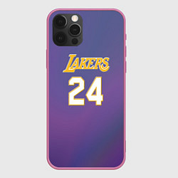 Чехол для iPhone 12 Pro Los Angeles Lakers Kobe Brya, цвет: 3D-малиновый
