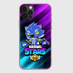 Чехол для iPhone 12 Pro BRAWL STARS LEON, цвет: 3D-малиновый