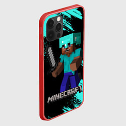 Чехол для iPhone 12 Pro MINECRAFT, цвет: 3D-красный — фото 2