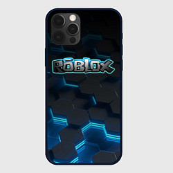 Чехол для iPhone 12 Pro Roblox Neon Hex, цвет: 3D-черный