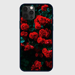 Чехол для iPhone 12 Pro Розы, цвет: 3D-черный