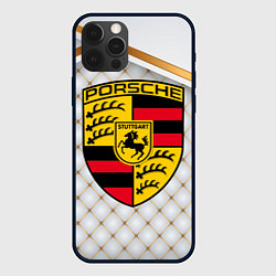 Чехол для iPhone 12 Pro PORSCHE, цвет: 3D-черный