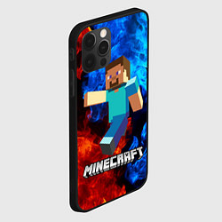 Чехол для iPhone 12 Pro MINECRAFT, цвет: 3D-черный — фото 2