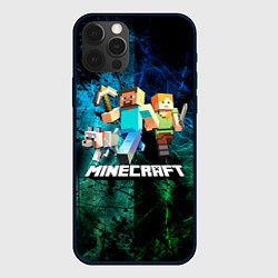 Чехол для iPhone 12 Pro Minecraft Майнкрафт, цвет: 3D-черный