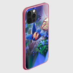 Чехол для iPhone 12 Pro Бабочка, цвет: 3D-малиновый — фото 2