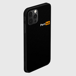 Чехол для iPhone 12 Pro PORNHUB, цвет: 3D-черный — фото 2