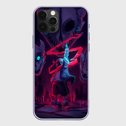 Чехол для iPhone 12 Pro UNDERTALE, цвет: 3D-светло-сиреневый