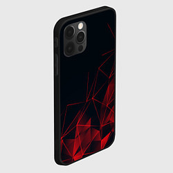Чехол для iPhone 12 Pro RED STRIPES, цвет: 3D-черный — фото 2
