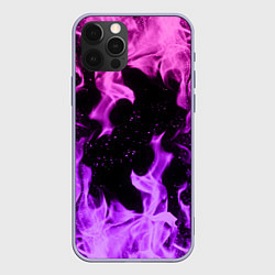 Чехол для iPhone 12 Pro ЦВЕТНОЙ ОГОНЬ, цвет: 3D-светло-сиреневый