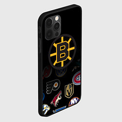 Чехол для iPhone 12 Pro NHL Boston Bruins Z, цвет: 3D-черный — фото 2