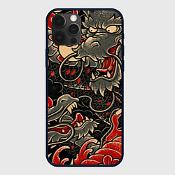 Чехол iPhone 12 Pro Dsquared tatoo DRAGON