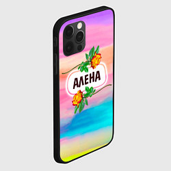 Чехол для iPhone 12 Pro Алена, цвет: 3D-черный — фото 2