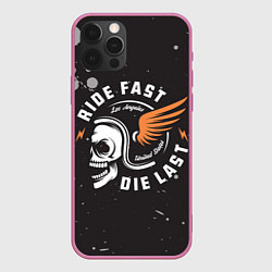Чехол для iPhone 12 Pro RIDE FAST - DIE LAST Z, цвет: 3D-малиновый