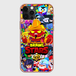 Чехол для iPhone 12 Pro BRAWL STARS EVIL GENE ДЖИН, цвет: 3D-светло-розовый