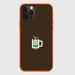 Чехол iPhone 12 Pro Батарейка заряд чашка кофе