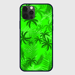 Чехол для iPhone 12 Pro ПАЛЬМЫ ЛЕТО TROPICAL, цвет: 3D-черный