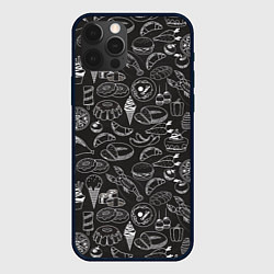 Чехол для iPhone 12 Pro Еда, цвет: 3D-черный