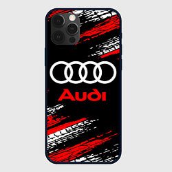 Чехол для iPhone 12 Pro AUDI, цвет: 3D-черный