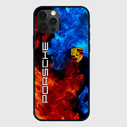 Чехол для iPhone 12 Pro PORSCHE, цвет: 3D-черный