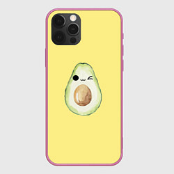 Чехол для iPhone 12 Pro Авокадо, цвет: 3D-малиновый