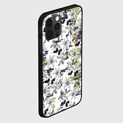 Чехол для iPhone 12 Pro Лилии, цвет: 3D-черный — фото 2