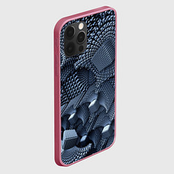 Чехол для iPhone 12 Pro Геометрия, цвет: 3D-малиновый — фото 2
