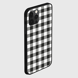 Чехол для iPhone 12 Pro Черно-белая клетка, цвет: 3D-черный — фото 2