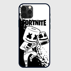 Чехол для iPhone 12 Pro FORTNITE MARSHMELLO, цвет: 3D-черный