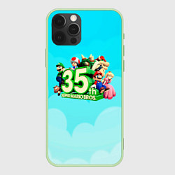 Чехол для iPhone 12 Pro Mario, цвет: 3D-салатовый