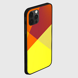 Чехол для iPhone 12 Pro Оранжевые углы, цвет: 3D-черный — фото 2