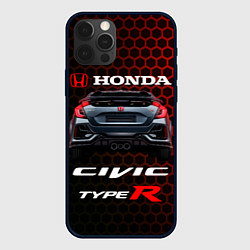 Чехол для iPhone 12 Pro Honda Civic Type R, цвет: 3D-черный