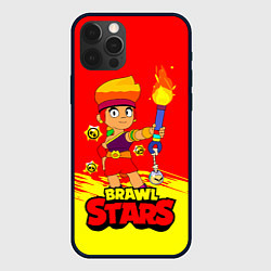 Чехол для iPhone 12 Pro Brawl StarsAmber, цвет: 3D-черный