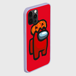 Чехол для iPhone 12 Pro HALLOWEEN IS AMONG US, цвет: 3D-светло-сиреневый — фото 2