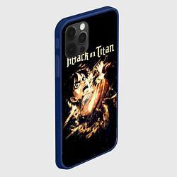 Чехол для iPhone 12 Pro Атака на титанов, цвет: 3D-тёмно-синий — фото 2
