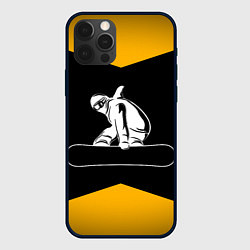 Чехол для iPhone 12 Pro Сноубордист, цвет: 3D-черный