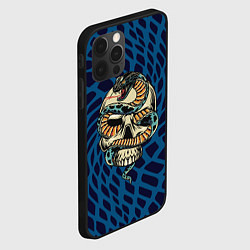 Чехол для iPhone 12 Pro Snake&Skull, цвет: 3D-черный — фото 2