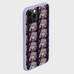 Чехол для iPhone 12 Pro Кирари Момобами Неко, цвет: 3D-светло-сиреневый — фото 2