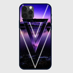 Чехол для iPhone 12 Pro ОЗЕРО, цвет: 3D-черный