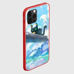 Чехол для iPhone 12 Pro Снежный котенок, цвет: 3D-красный — фото 2