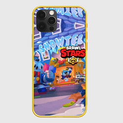 Чехол для iPhone 12 Pro Brawl Stars Снежный Отель, цвет: 3D-желтый