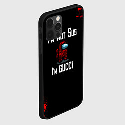 Чехол для iPhone 12 Pro Among Us Gucci, цвет: 3D-черный — фото 2