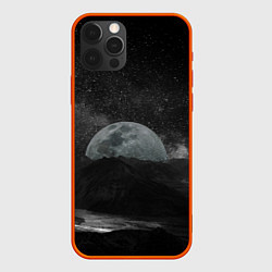 Чехол для iPhone 12 Pro Луна, цвет: 3D-красный